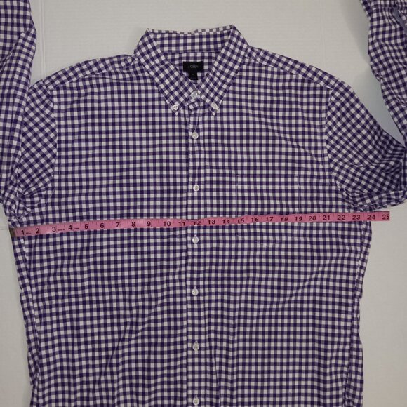 J.CREW COTTON BLEND GINGHAM PLAID PRINT LONG SLEEVE BUTTON DOWN SHIRT - Picture 5 of 11